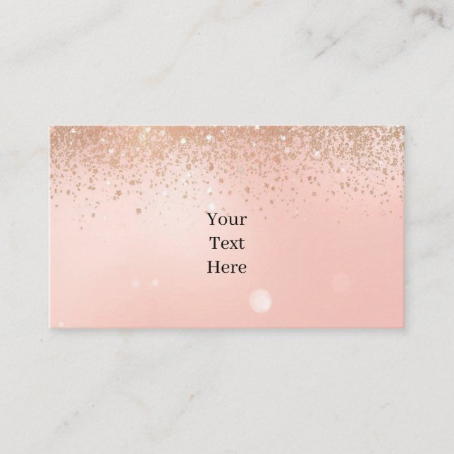 Pink Glam Beauty Business Card (Front)
