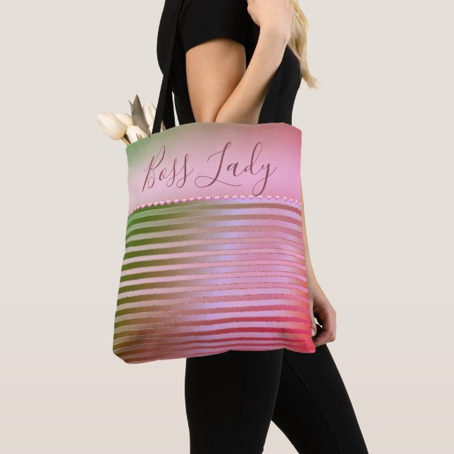 Pink Glam Boss Lady Tote Bag (Close Up)