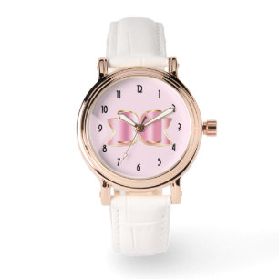 Pink Glam Bow with a Centre Gemstone Watch