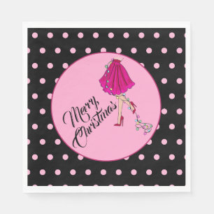 Pink Glam Christmas  Napkin