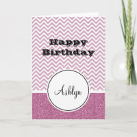 Pink Glam Faux Glitter Chevron