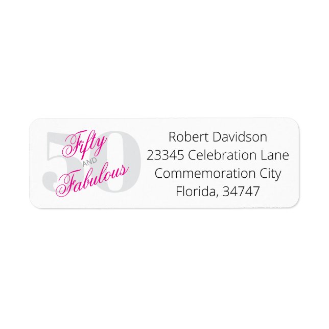 Pink Glam Fiftieth Milestone (Front)