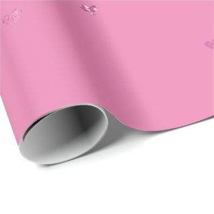Pink Glam Glitter Hearts Wrapping Paper