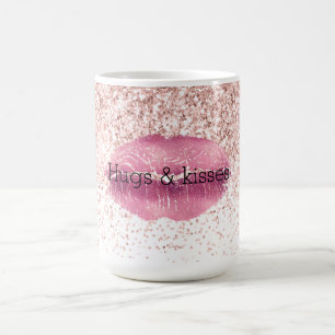 Pink Glam Glitz Glitter Lips Coffee Mug