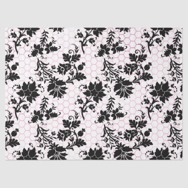 Pink Glam Honeycomb Series Design #17 Tissue Paper (Front)