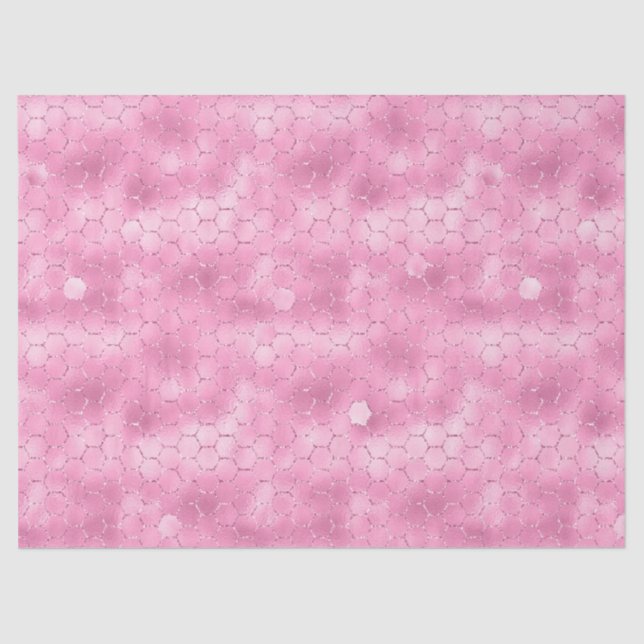 Pink Glam Honeycomb Series Design #18 Tissue Paper (Front)
