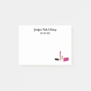 Pink Glam Lipstick & Nail Polish Beauty Themed Post-it Notes