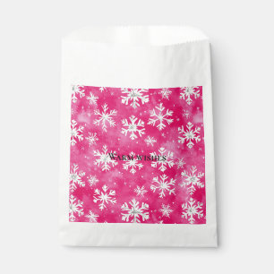 Pink Glam Snowflakes Christmas Favour Bags