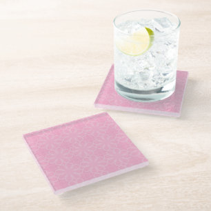 Pink glass coaster