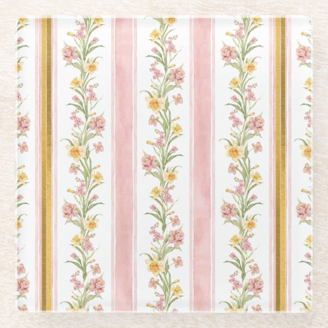 Pink Glass Coaster  (Front)