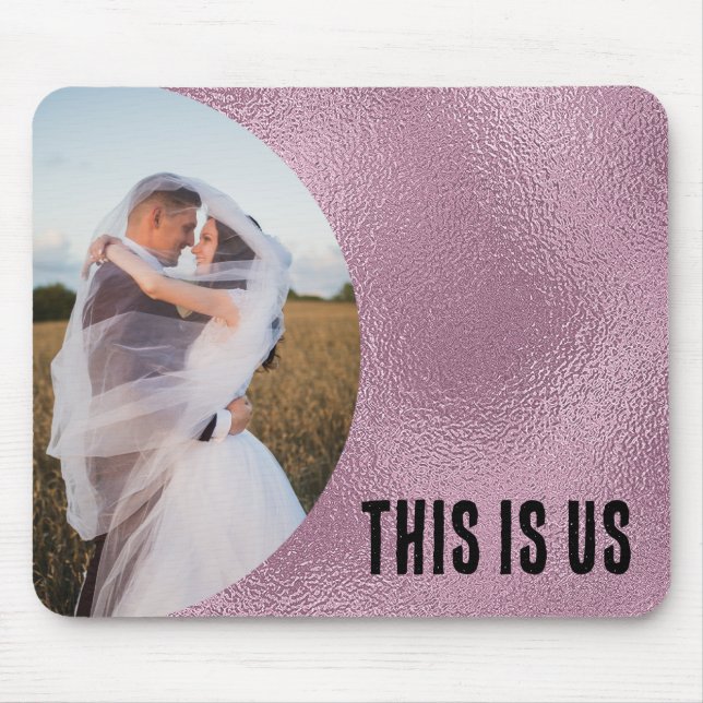 Pink Glass Photo Frame  Mouse Mat (Front)