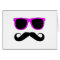 Pink Glasses Moustache Retro