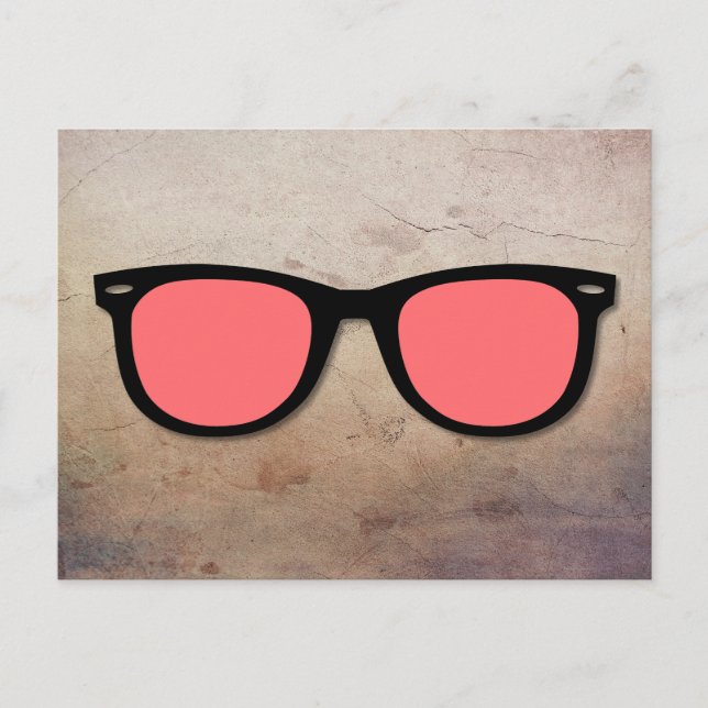 Pink glasses postcard (Front)