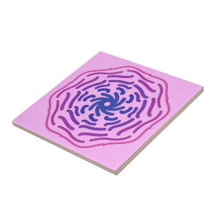 Pink Glazed Doughnut Style And Curvy Decoration Li Tile