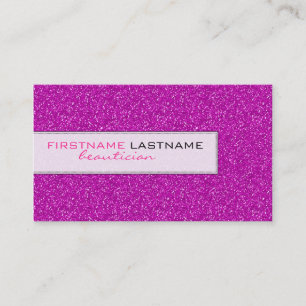 Pink Glitter 2 Beautician Business Card