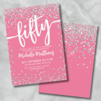 Pink Glitter 50th Birthday