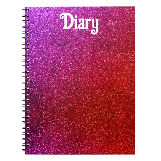 Pink Glitter Aesthetic Notebook (Front)