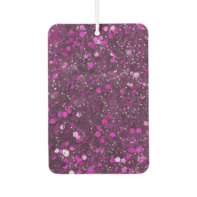 Pink Glitter Air Freshener (Front)