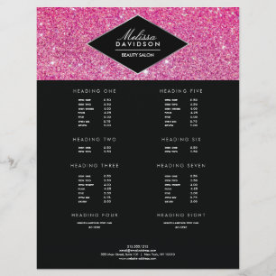 Pink Glitter and Glamour Beauty Large Flyer