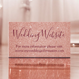 Pink Glitter and Sparkle Simple Business Enclosure Card