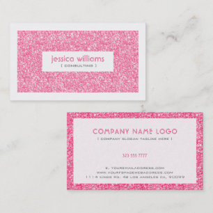 Pink Glitter And Sparkles Pink Accents Business Card