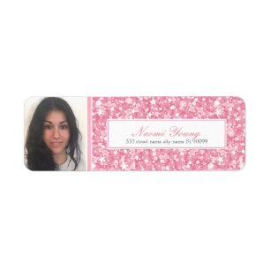 Pink Glitter And Stripe-Graduate Photo