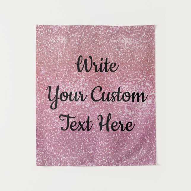 Pink Glitter Anniversary Backdrop Photo Prop Booth Tapestry (Front)