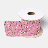 Pink Glitter Antique Gold Leopard   