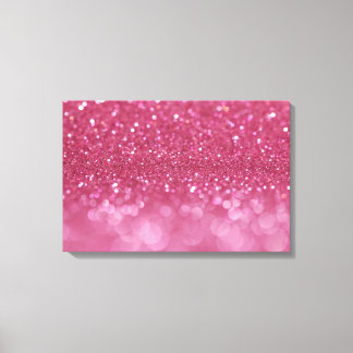 Pink glitter background canvas print