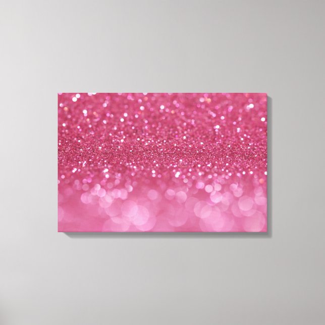 Pink glitter background canvas print (Front)