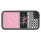 PINK GLITTER BLACK CHEVRON MONOGRAMMED