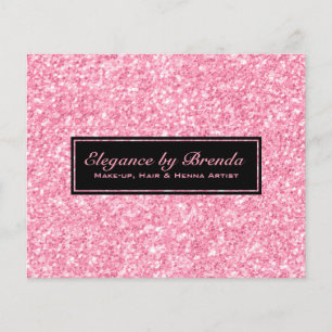 Pink Glitter Black Geometric Shapes Flyer