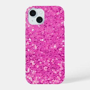 Pink Glitter Bling iPhone 15 Case