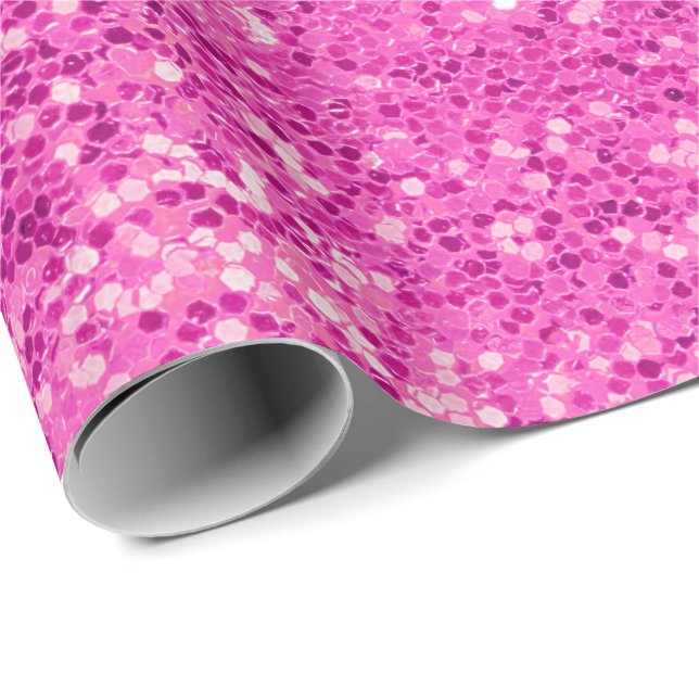 pink glitter bling wrapping paper (Roll Corner)