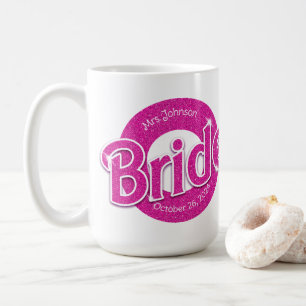Pink Glitter Bride Coffee Mug