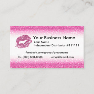 Pink Glitter Business Card