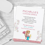 Pink Glitter Cartoon Maid House Cleaning Service Flyer<br><div class="desc">Cute Pink Glitter Cartoon Duster Maid House Cleaning Service Business Flyer.</div>