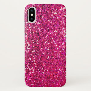 Pink Glitter iPhone X Case