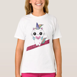 Pink Glitter Caticorn T-Shirt