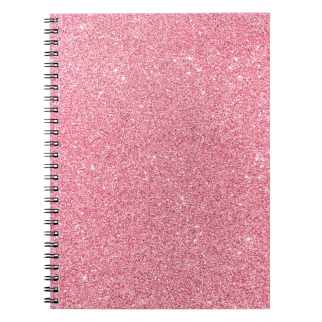 Pink glitter, Christmas abstract texture. Notebook (Front)