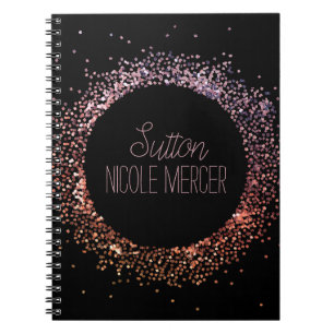 Pink Glitter Circle Notebook