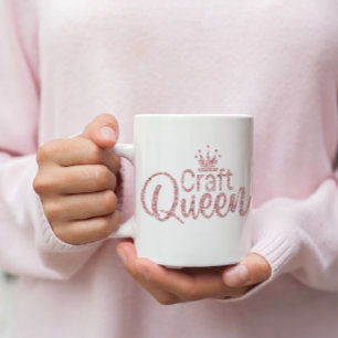 Pink Glitter Craft Queen Coffee Mug
