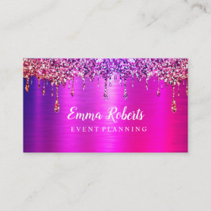 PINK Glitter Event Business Card