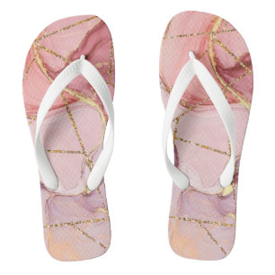 Pink Glitter Flip Flops