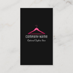 Pink Glitter Hanger Logo Business Card