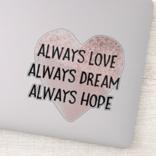 Pink Glitter Heart Love Dream Hope