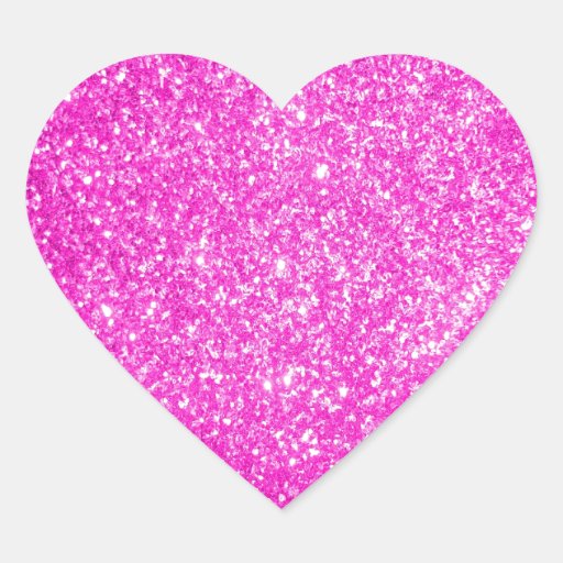 Image of Pink Glitter Heart Sticker