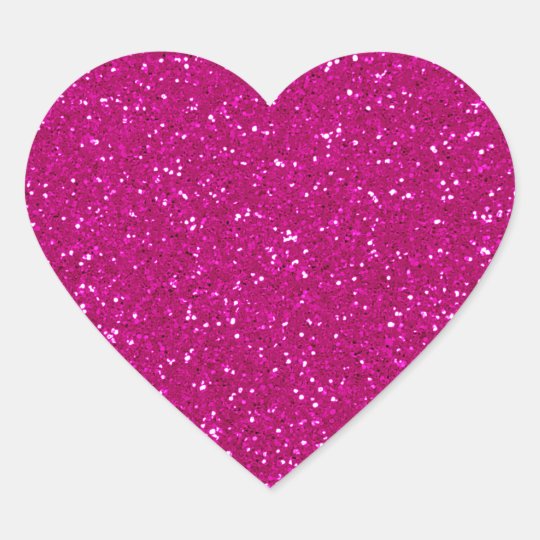 Pink Glitter Heart Sticker