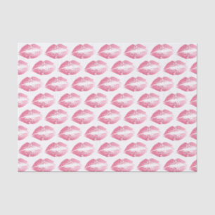Pink glitter kiss pattern tissue paper