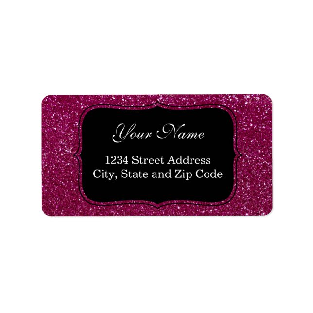 Pink Glitter Label (Front)